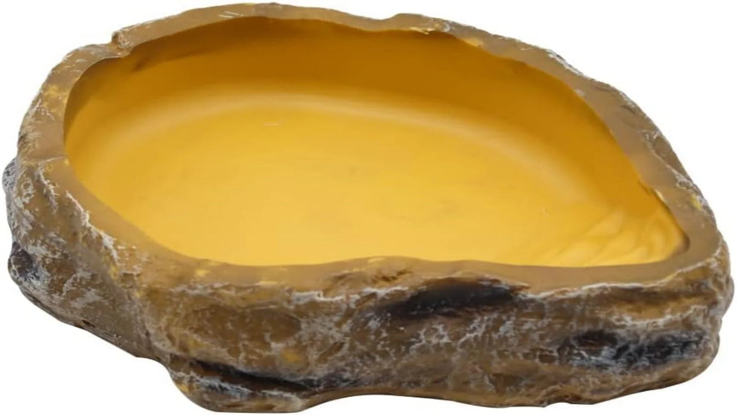 Bol Imitation Roche en Résine pour Reptiles – Terrarium