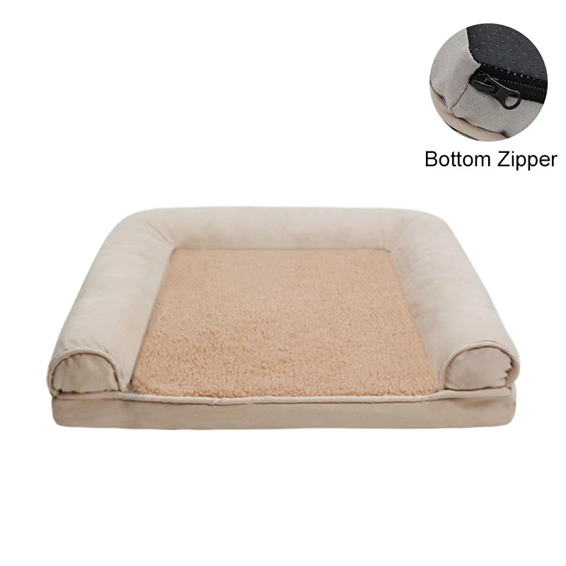 Lit Orthopédique À Mémoire de Forme pour Chien & Chat — Polaire Douce, 4 Tailles
