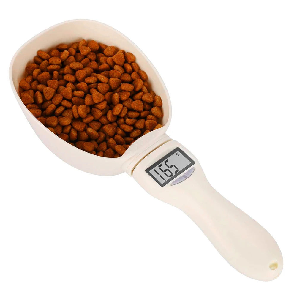 Cuillère à mesurer les aliments pour animaux de compagnie, tasse à mesurer électronique pour aliments pour chiens et chats, cuillère numérique, balance de cuisine avec affichage LED