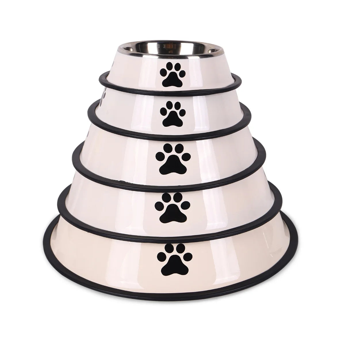Gamelle en acier inoxydable pour chien et chat – Antidérapante, empilable