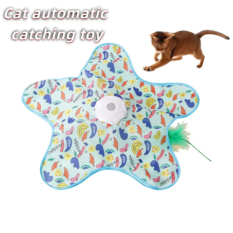 Elektrisch draaiplateau voor katten, zelfstimulerend en vervelingsbestendig huisdierenspeeltje, leuke en intelligente kattenstok, sportieve consumptie