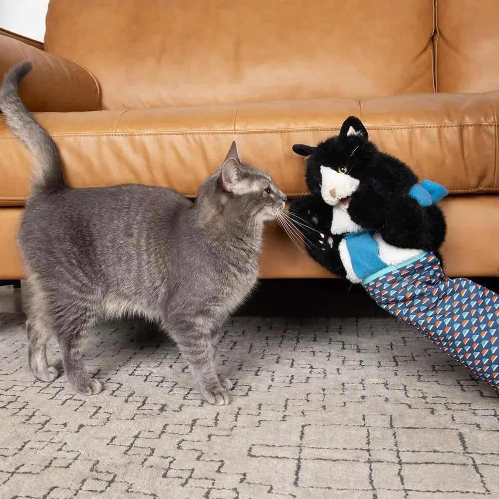Kattenworstelaar, kattenworstelpop, kattenworstelhandschoen met duurzame vulling voor een veilig en leuk interactief pluchen speelgoed