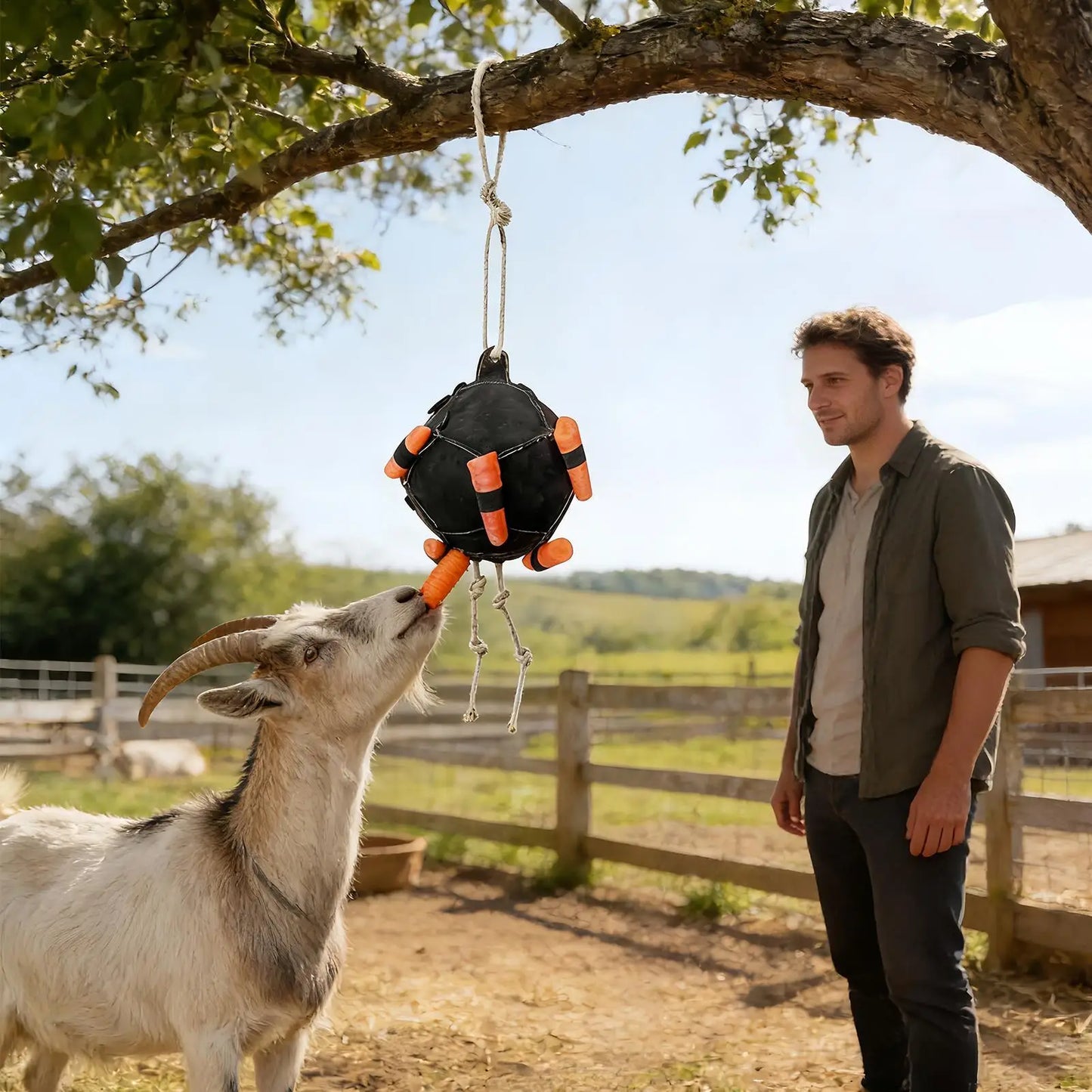 Boule de foin interactive pour cheval — Distributeur anti-ennui