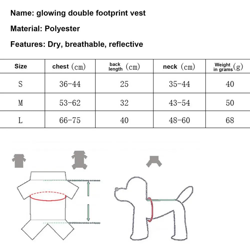 Reflecterend veiligheidsvest voor honden met harnas, hoge zichtbaarheid 's nachts, ademend, ideaal voor puppywandelingen, training en wandelen.