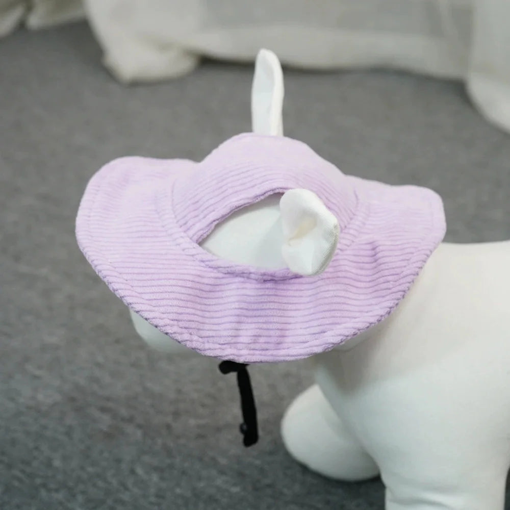 Chapeau pour Chien Anti-UV Réglable – Tailles XS à XL, Velours Côtelé