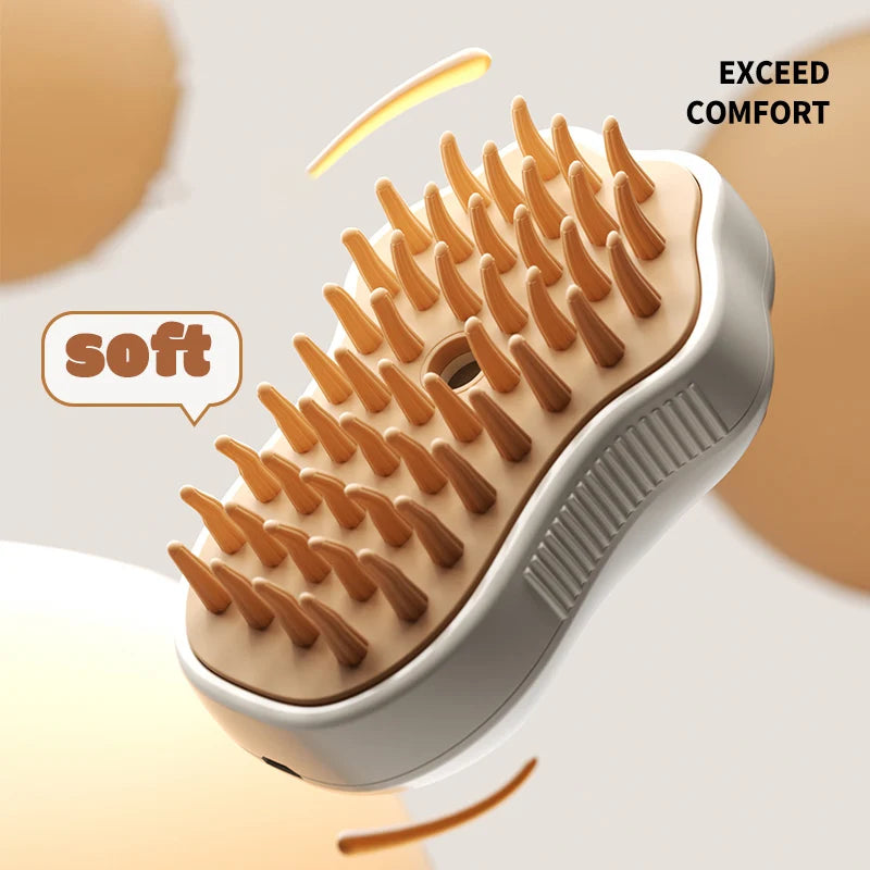 Brosse à Vapeur 3-en-1 pour Chat & Chien – Toilettage Électrique Rechargeable