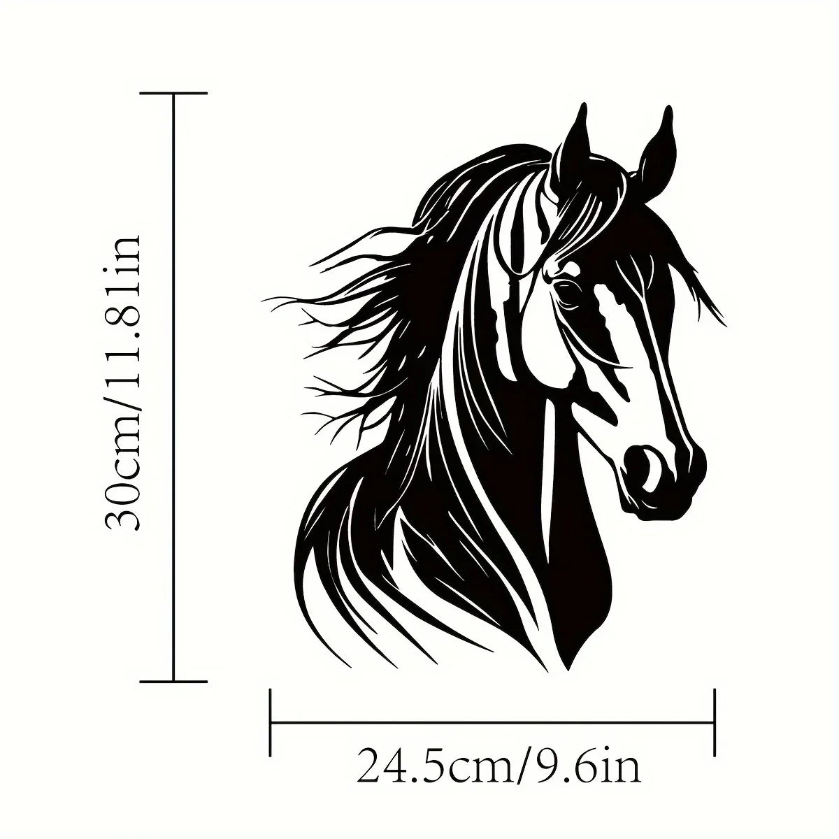 Charmante tête de cheval décorative murale en métal