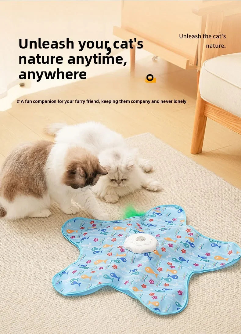 Elektrisch draaiplateau voor katten, zelfstimulerend en vervelingsbestendig huisdierenspeeltje, leuke en intelligente kattenstok, sportieve consumptie
