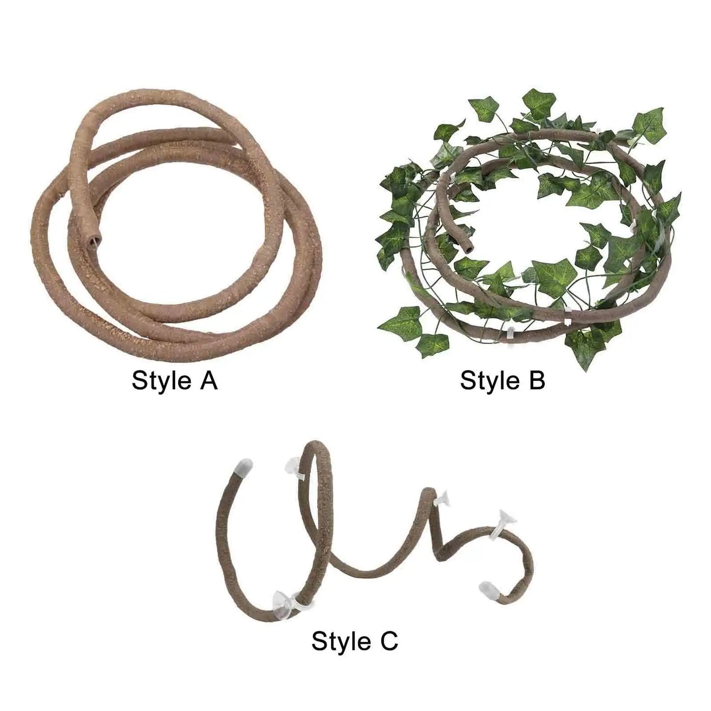 Lianes Décoratives Flexibles pour Terrarium – 100 cm