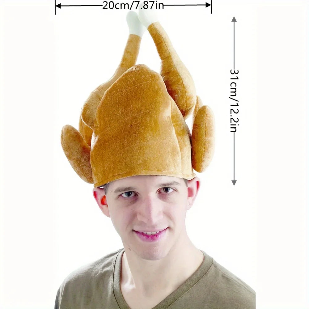 Chapeau Cuisse de Poulet en Peluche – Accessoire Photo & Déguisement