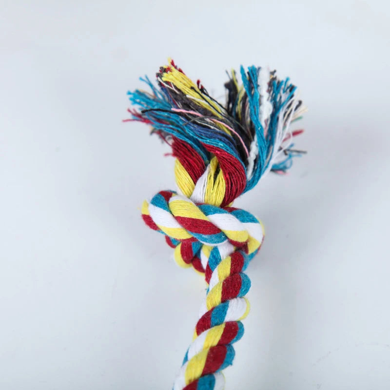 Corde à Double Nœud en Coton pour Chien & Chat – Jouet Mordant, Nettoyage Dentaire, 15 ou 21 cm