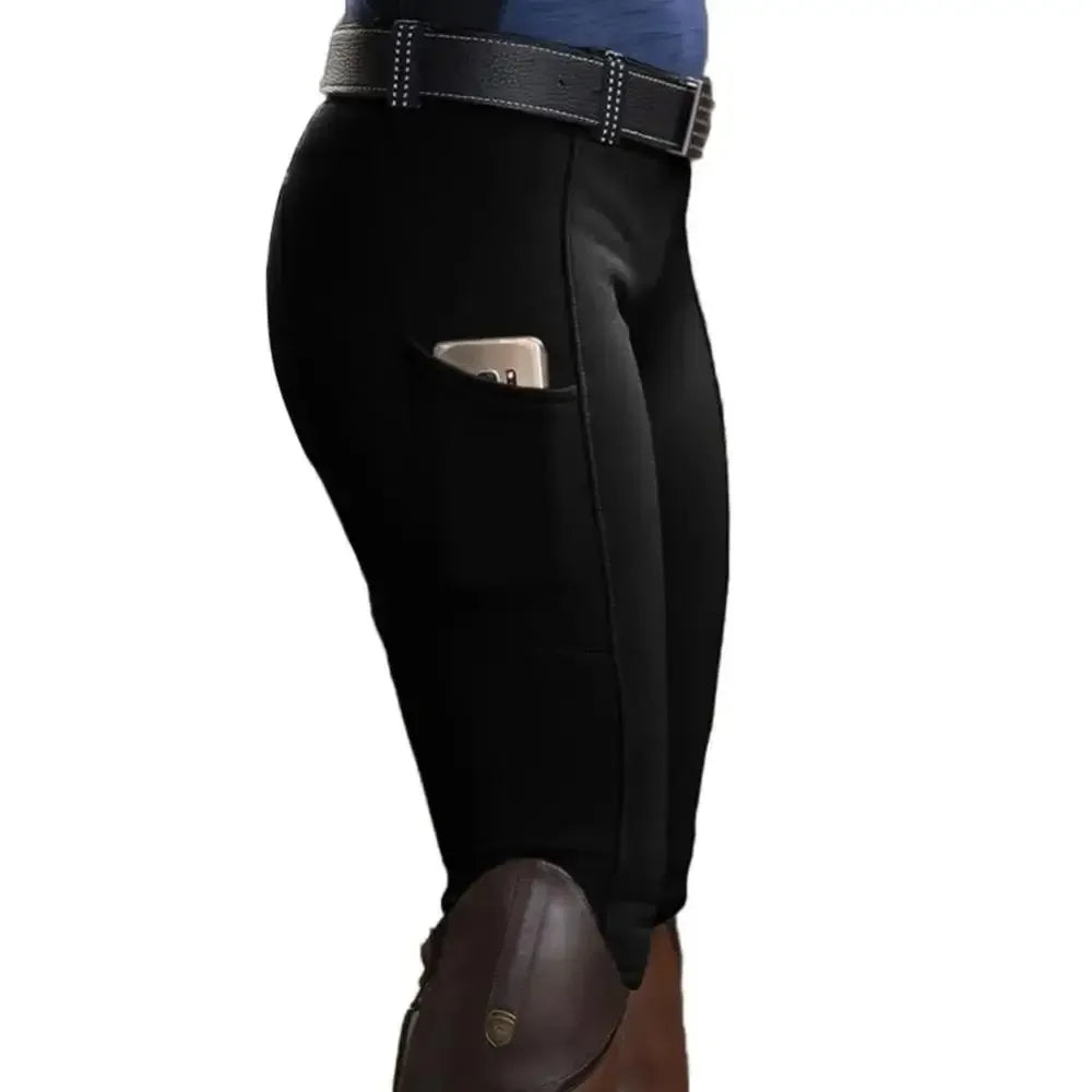 Pantalon d'équitation slim SIRENXI – Extensible, anti-boulochage & poche téléphone