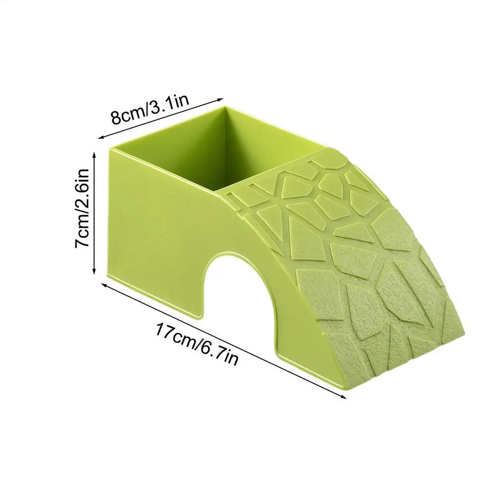 Grotte 2-en-1 pour Reptiles – Abri Décoratif & Bol à Nourriture