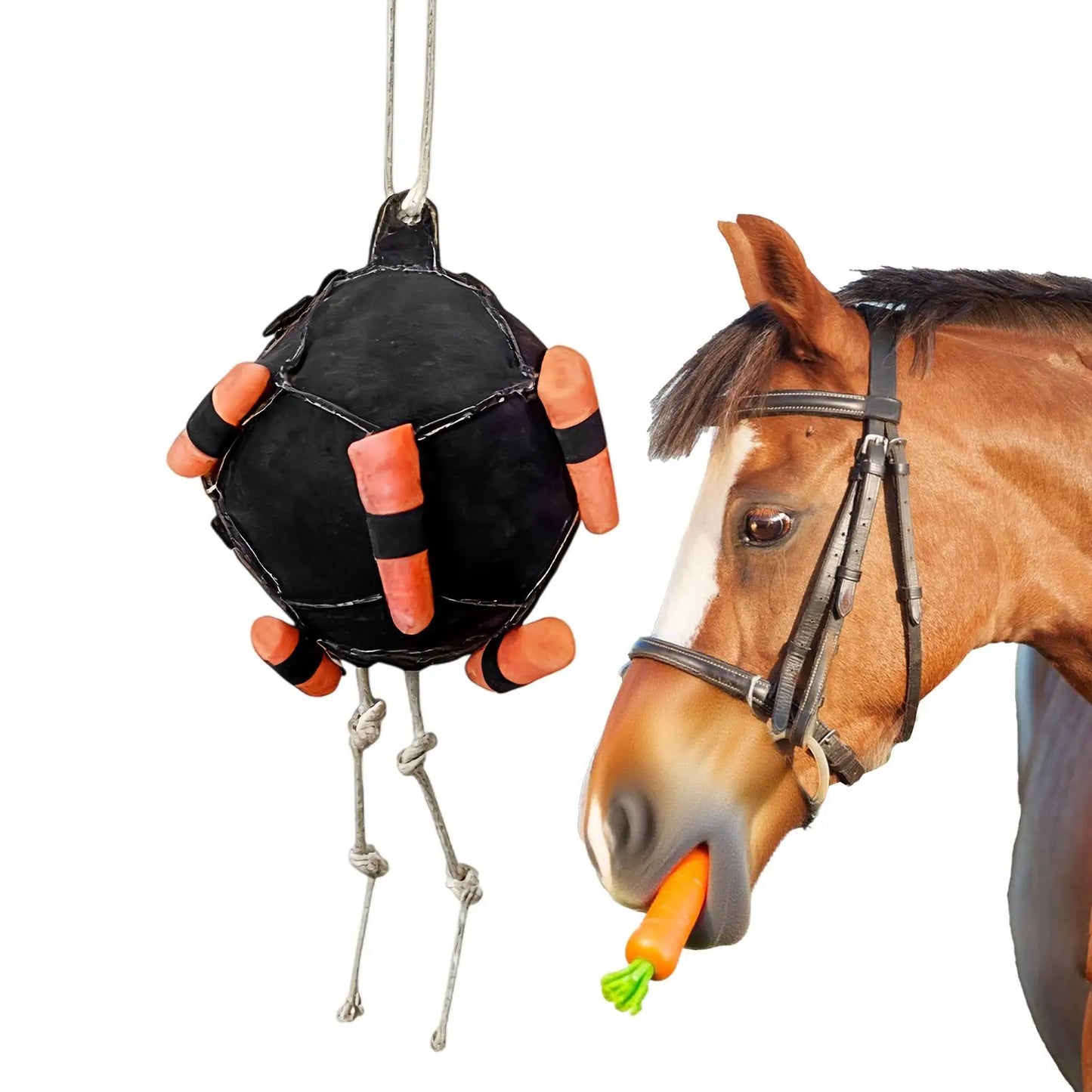 Boule de foin interactive pour cheval — Distributeur anti-ennui