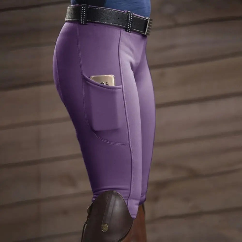 Pantalon d'équitation slim SIRENXI – Extensible, anti-boulochage & poche téléphone