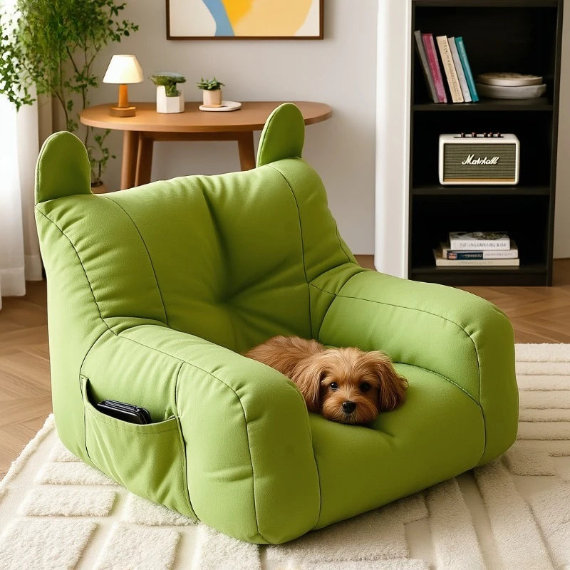 Canapé-lit lavable pour chat — motif dessin animé
