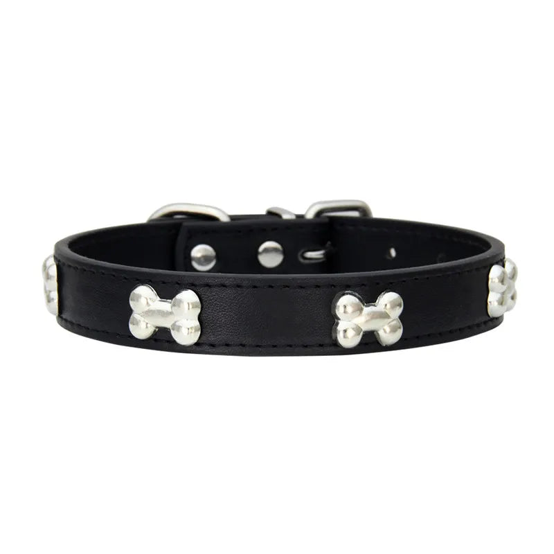 Collier en Cuir pour Chien – 16 Couleurs, Tailles XS à L