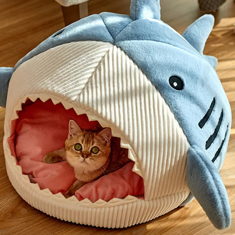 Maison-Lit Fermée en Coton pour Chat – Chaude & Antidérapante, S/M/L