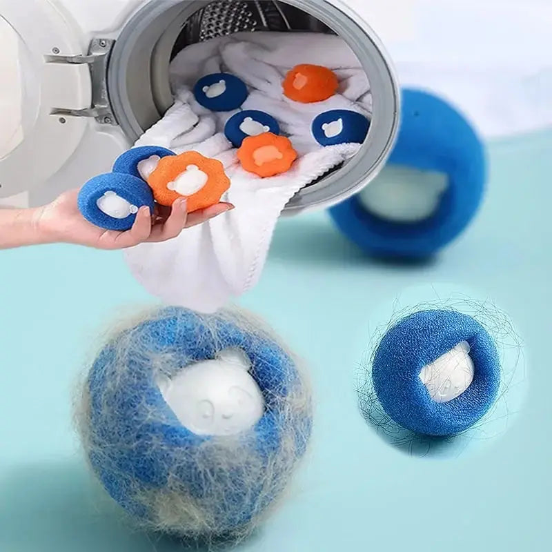 Boule anti-poils réutilisable pour machine à laver – Attrape-peluches et poils d'animaux