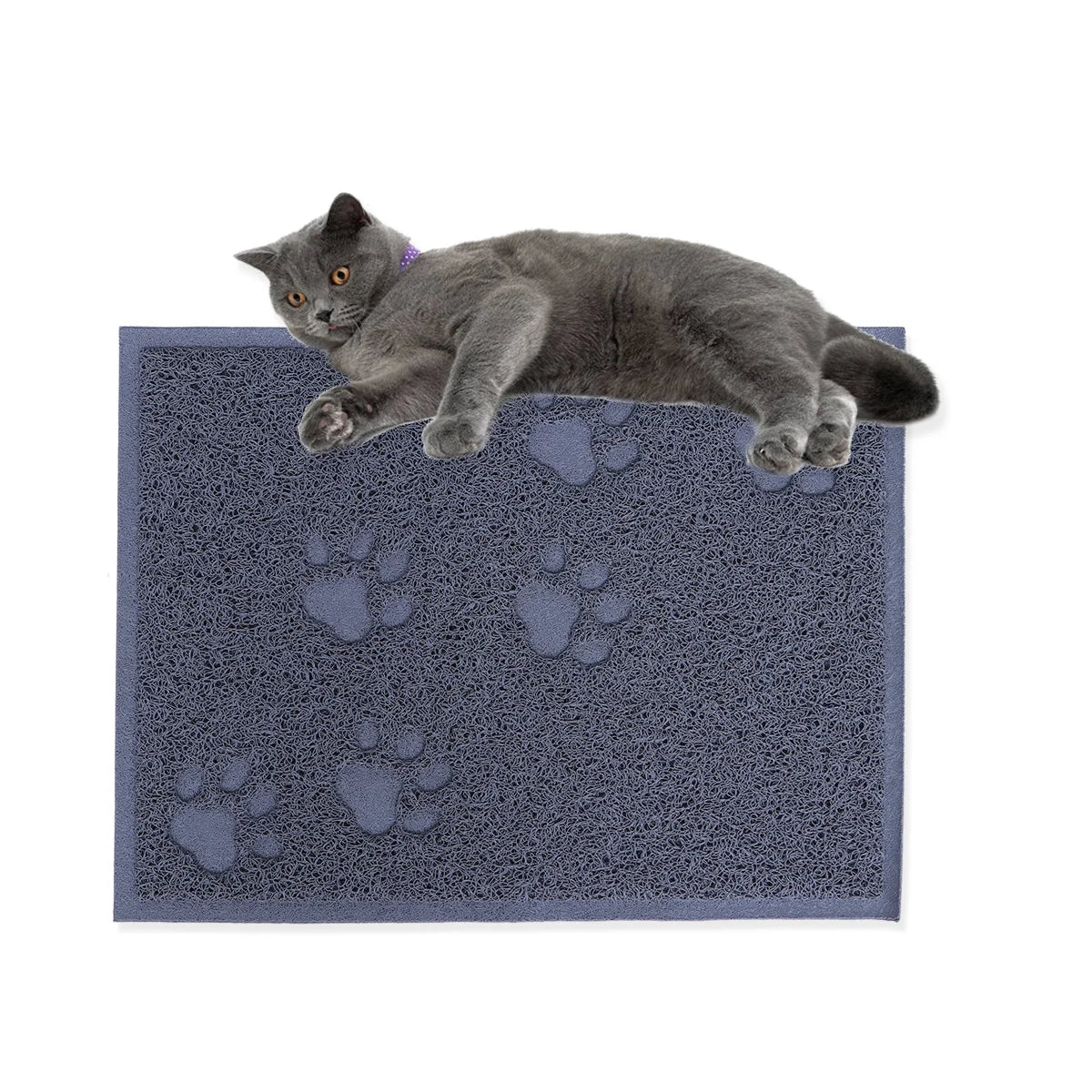 Kattenbakmat 30x40cm, gemakkelijk schoon te maken, gemaakt van waterdicht en stijlvol PVC, wasbaar en ideaal voor het reinigen van huisdieren.