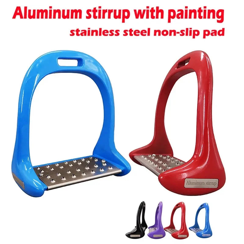 1 paar antislip stijgbeugels van aluminiumlegering voor paarden, voor ruiterveiligheid en buitensporten.