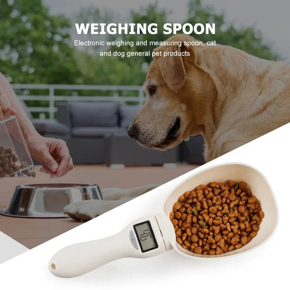 Cuillère à mesurer les aliments pour animaux de compagnie, tasse à mesurer électronique pour aliments pour chiens et chats, cuillère numérique, balance de cuisine avec affichage LED