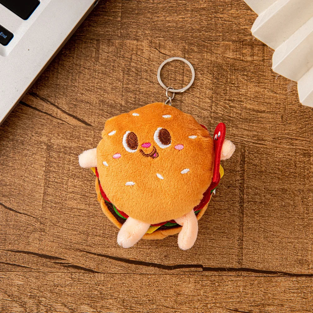 Porte-clés peluche fruits et légumes mignons – 45 modèles, idéal cadeau