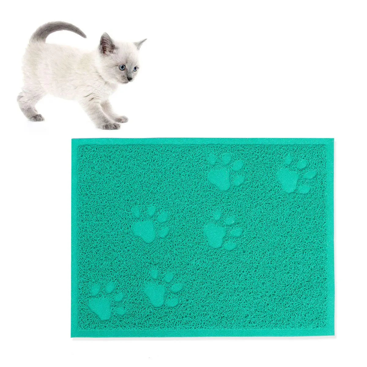 Kattenbakmat 30x40cm, gemakkelijk schoon te maken, gemaakt van waterdicht en stijlvol PVC, wasbaar en ideaal voor het reinigen van huisdieren.