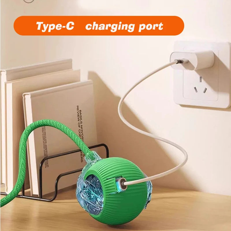 Balle Interactive Automatique pour Chien – Rechargeable USB-C, 3 Modes, Évitement d'Obstacles