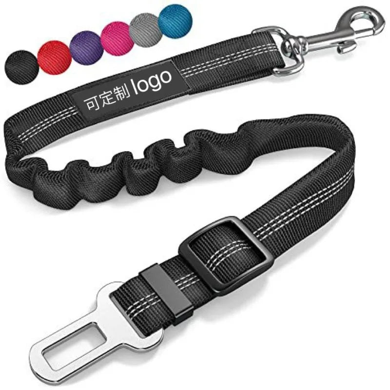 Inklapbaar autotuigje voor honden met verstelbare veiligheidsgordel, nylon veiligheidsriem voor huisdieren.