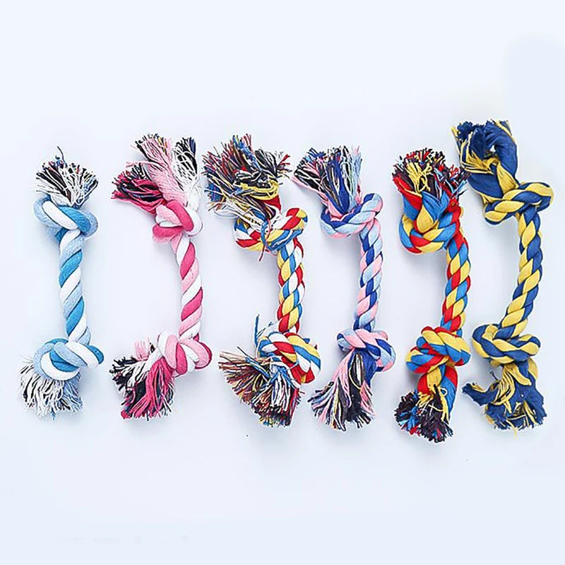 Corde à Double Nœud en Coton pour Chien & Chat – Jouet Mordant, Nettoyage Dentaire, 15 ou 21 cm