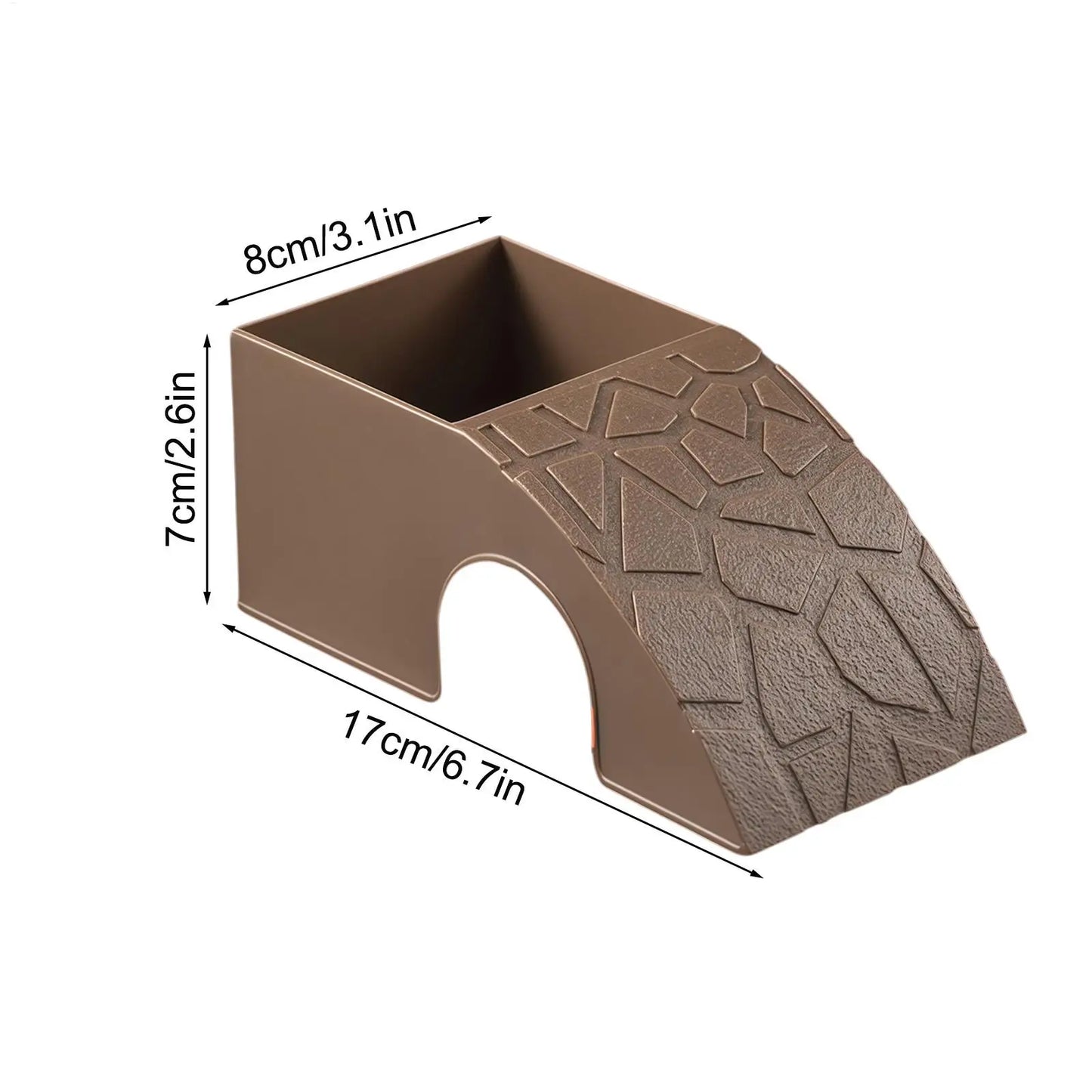 Grotte 2-en-1 pour Reptiles – Abri Décoratif & Bol à Nourriture