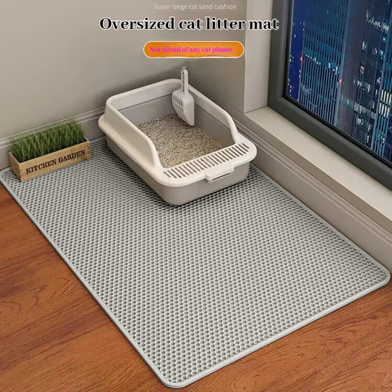 Tapis de Litière pour Chat – 2 Couches, Imperméable & Antidérapant