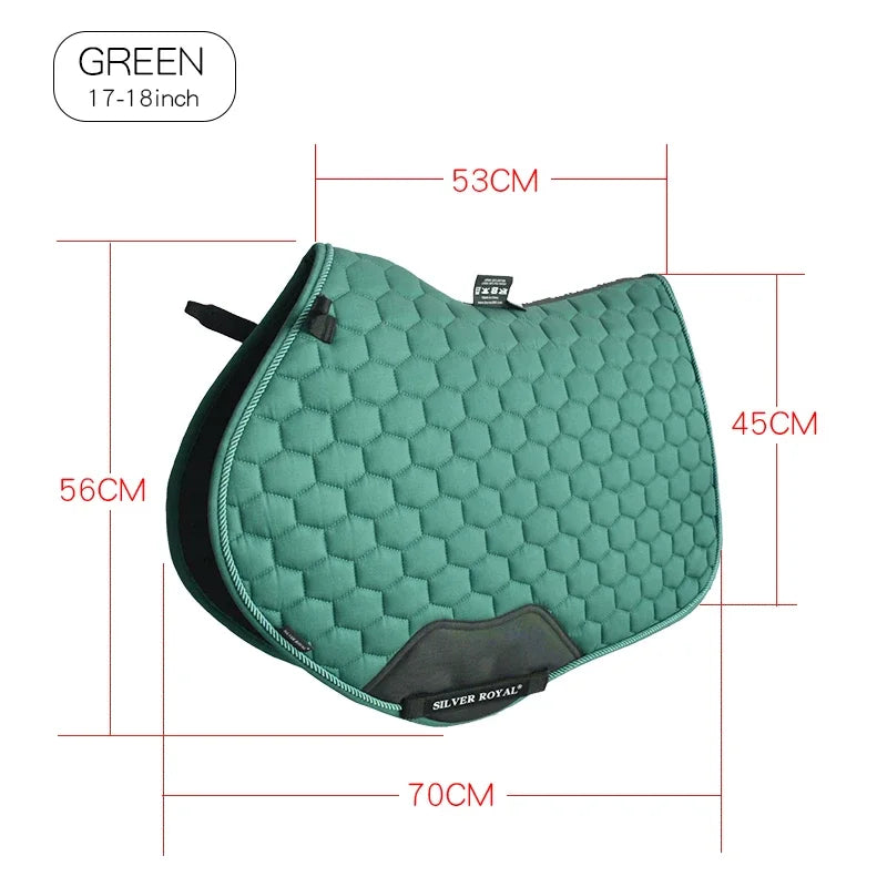 Tapis de Selle Anglais – Forme Anatomique, Respirant, 15–18 pouces, 6 Coloris