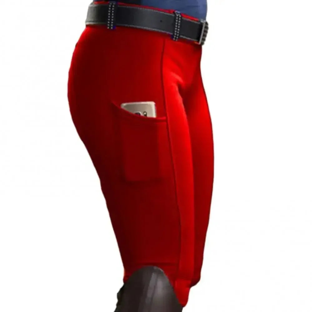 Pantalon d'équitation slim SIRENXI – Extensible, anti-boulochage & poche téléphone