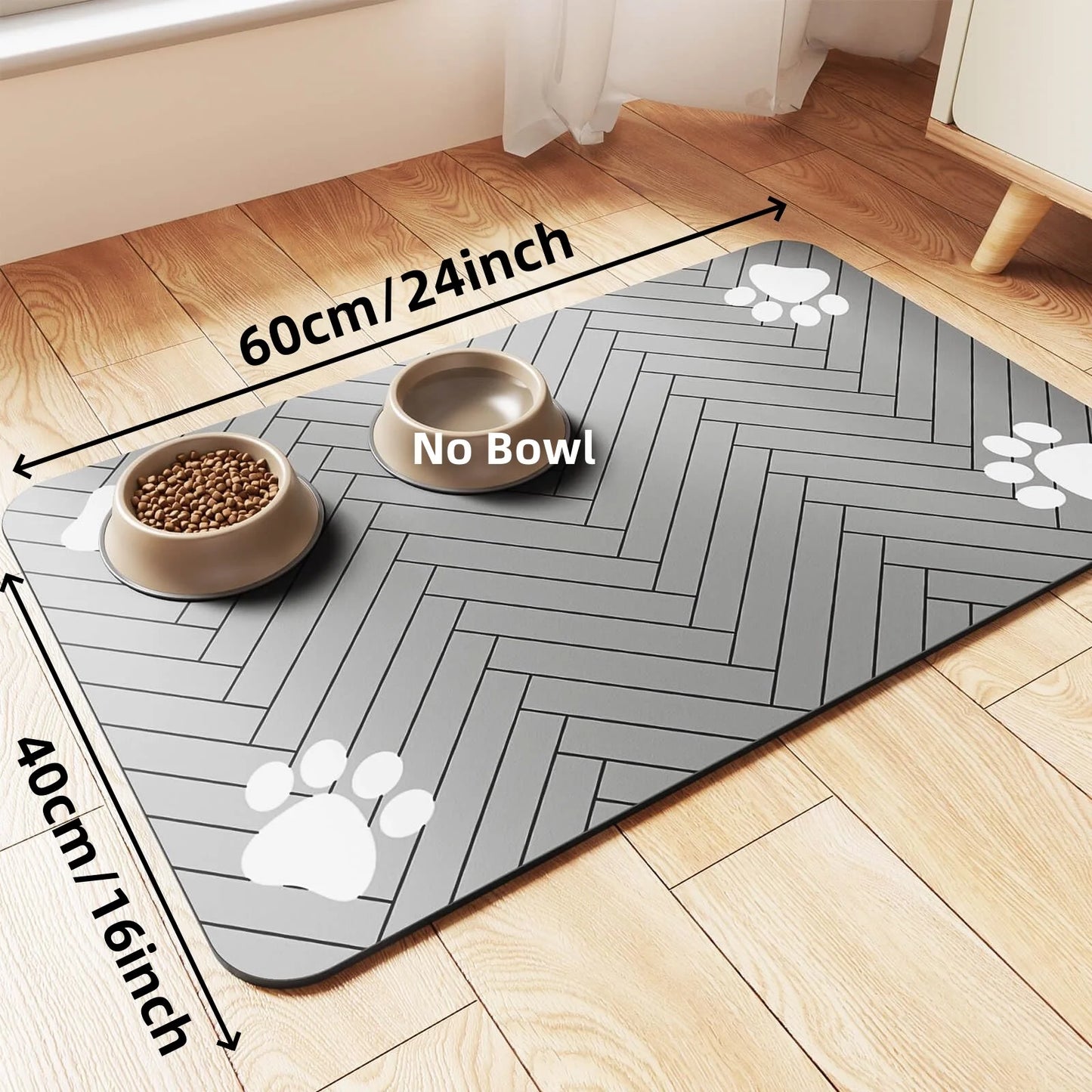 Tapis d’alimentation absorbant pour chien et chat