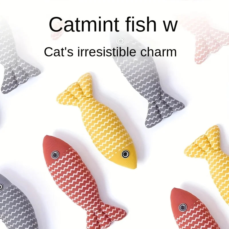 Kattenvissen, 3-delige kattenspeeltjesset met kattenkruid, interactief oefenspeelgoed voor kittens, binnenspeelgoed, kauwspeelgoed - Geschikt voor de meeste katten