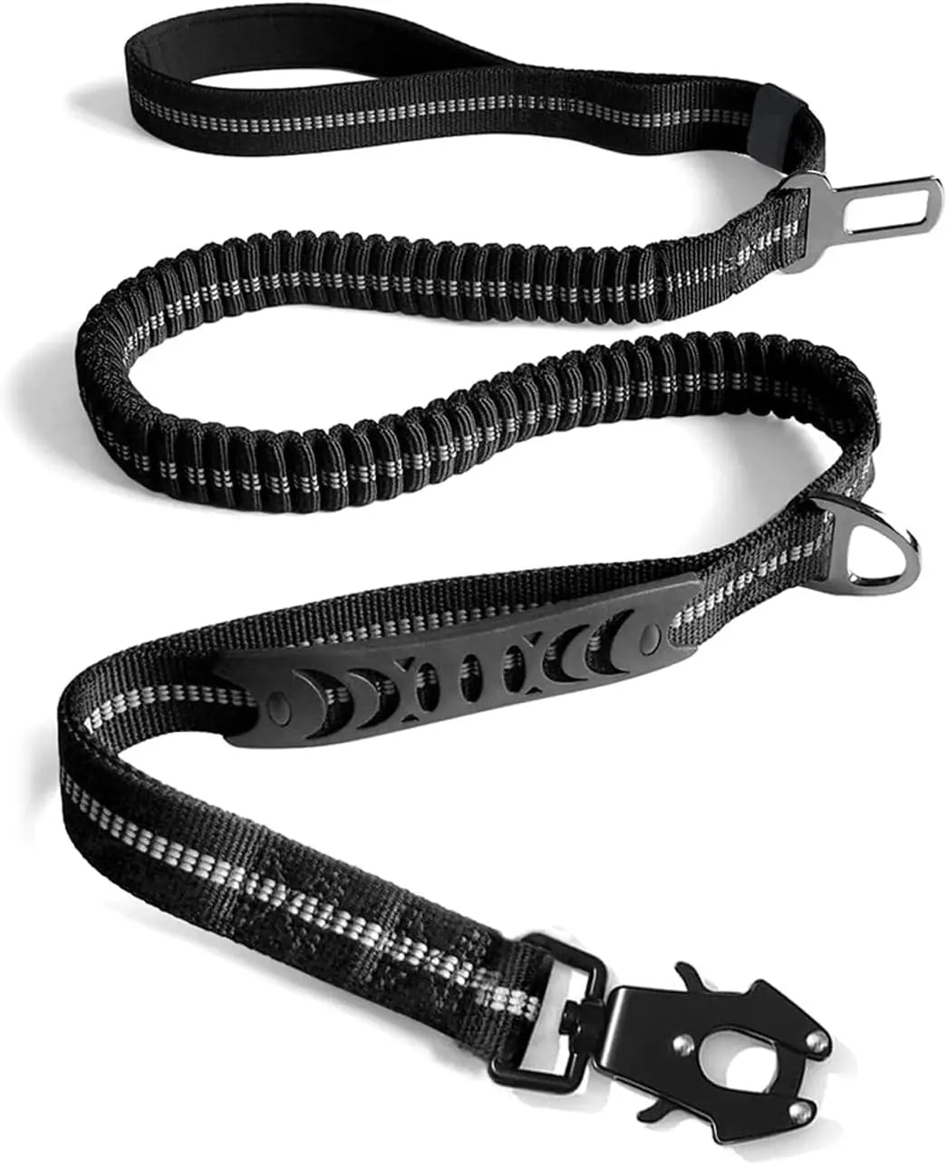 Laisse Tactique Réfléchissante pour Grand Chien – Double Poignée, Anti-Traction, Absorption des Chocs