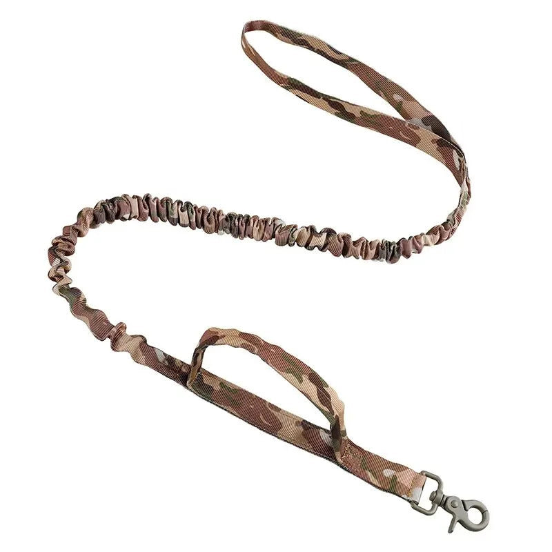 Laisse Tactique Nylon pour Grand Chien – Réglable 105-145 cm, Détachement Rapide, Anti-Rupture