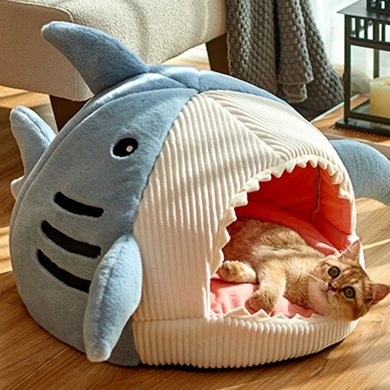 Maison-Lit Fermée en Coton pour Chat – Chaude & Antidérapante, S/M/L