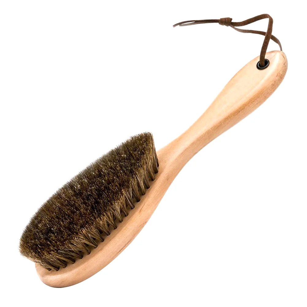 Brosse à poils de cheval — manche en bois