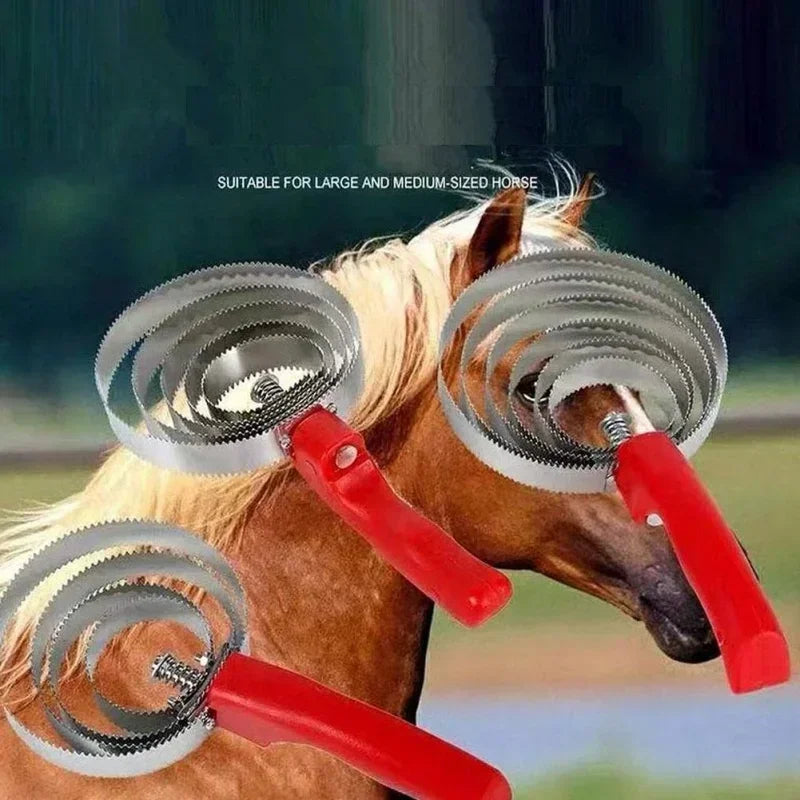 Paarden Rosborstel met tanden, zweetmes, jeukhark, krabber, veekam, kam met tanden, huisdierhaarverwijderaar, reinigingsborstel