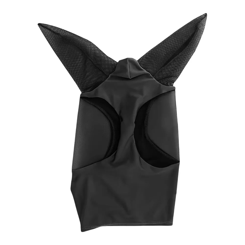 Nieuw Veelkleurig Anti-Muggen Paardenmasker Ademend Stretch Gebreid Gaas Anti-Vliegen Insectenmasker met Oren Ruiteruitrusting