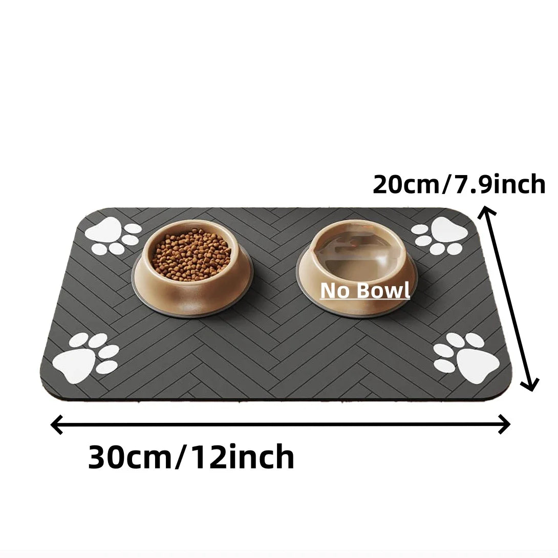 Tapis d’alimentation absorbant pour chien et chat