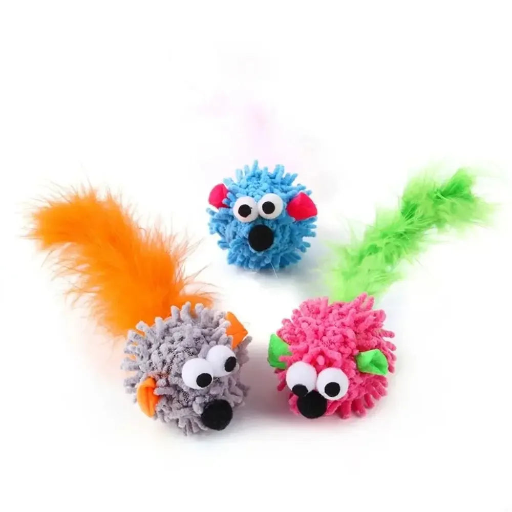Souris pour chat en peluche