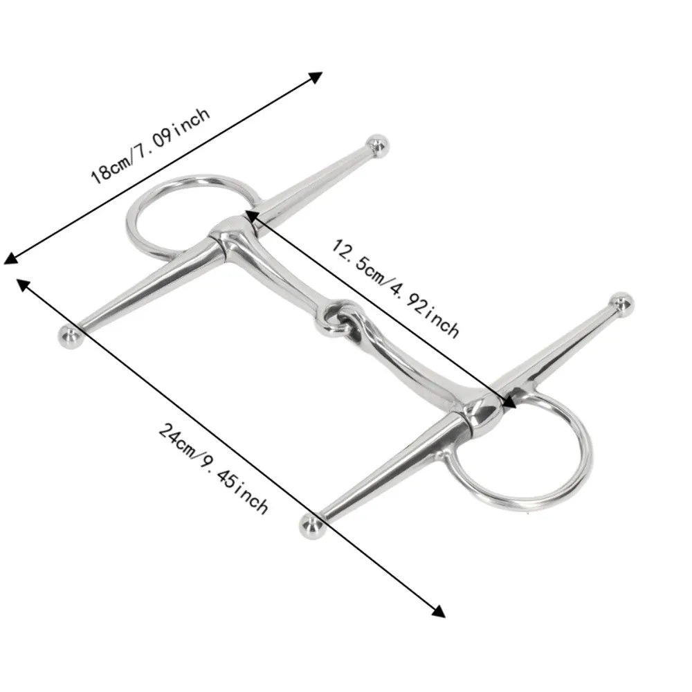 Mors Snaffle Full Cheek Articulé pour Cheval – Acier Inoxydable