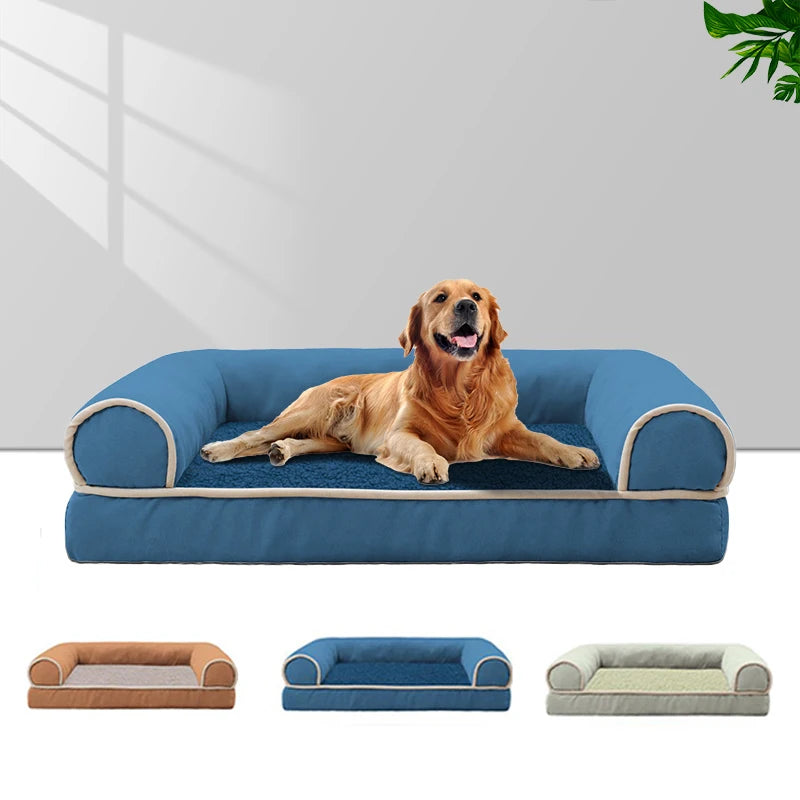 Lit Orthopédique À Mémoire de Forme pour Chien & Chat — Polaire Douce, 4 Tailles