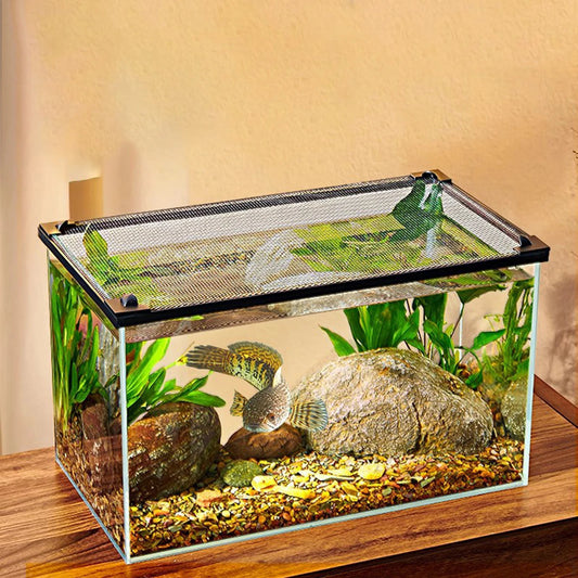 Couvercle Filet Anti-Saut Magnétique pour Aquarium – Polyester, Maille 5 mm, 4 Tailles