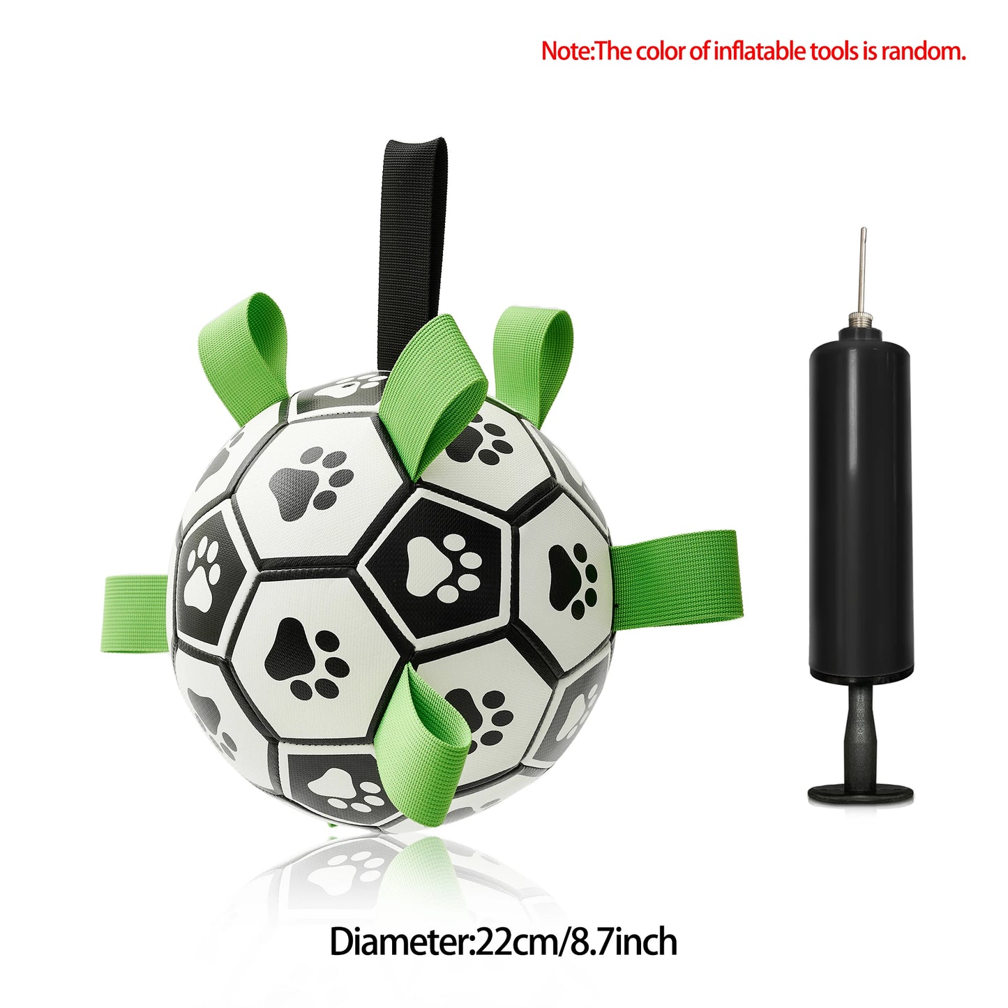 Ballon de Football en Cuir pour Chien – Mordant & Entraînement Extérieur, 12,5 à 22 cm