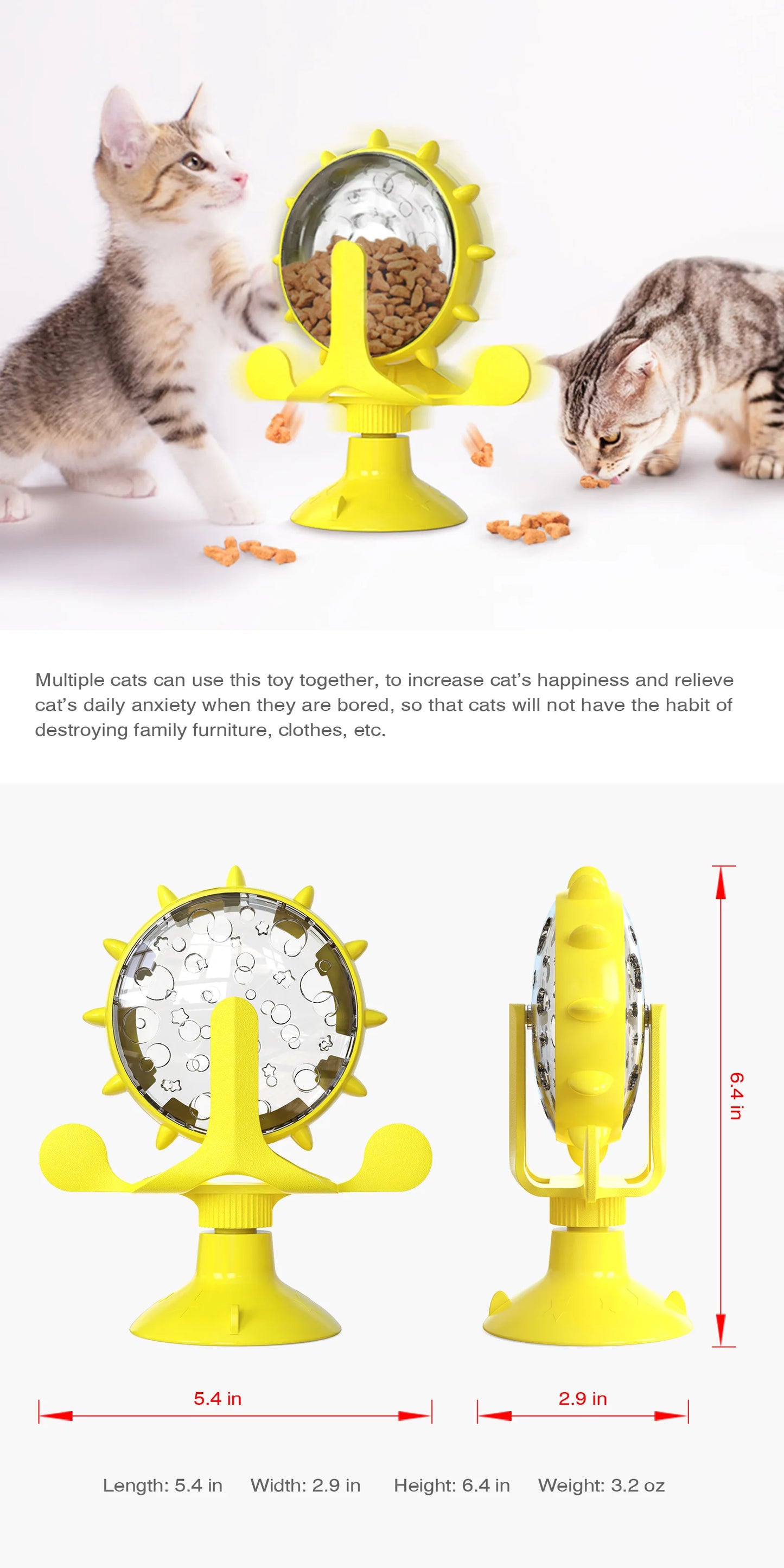 Roue à friandises pour chat